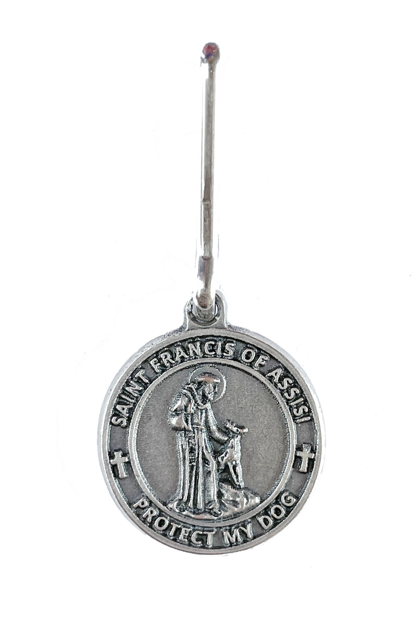 St. Francis Pet Medal for Dog with Clasp