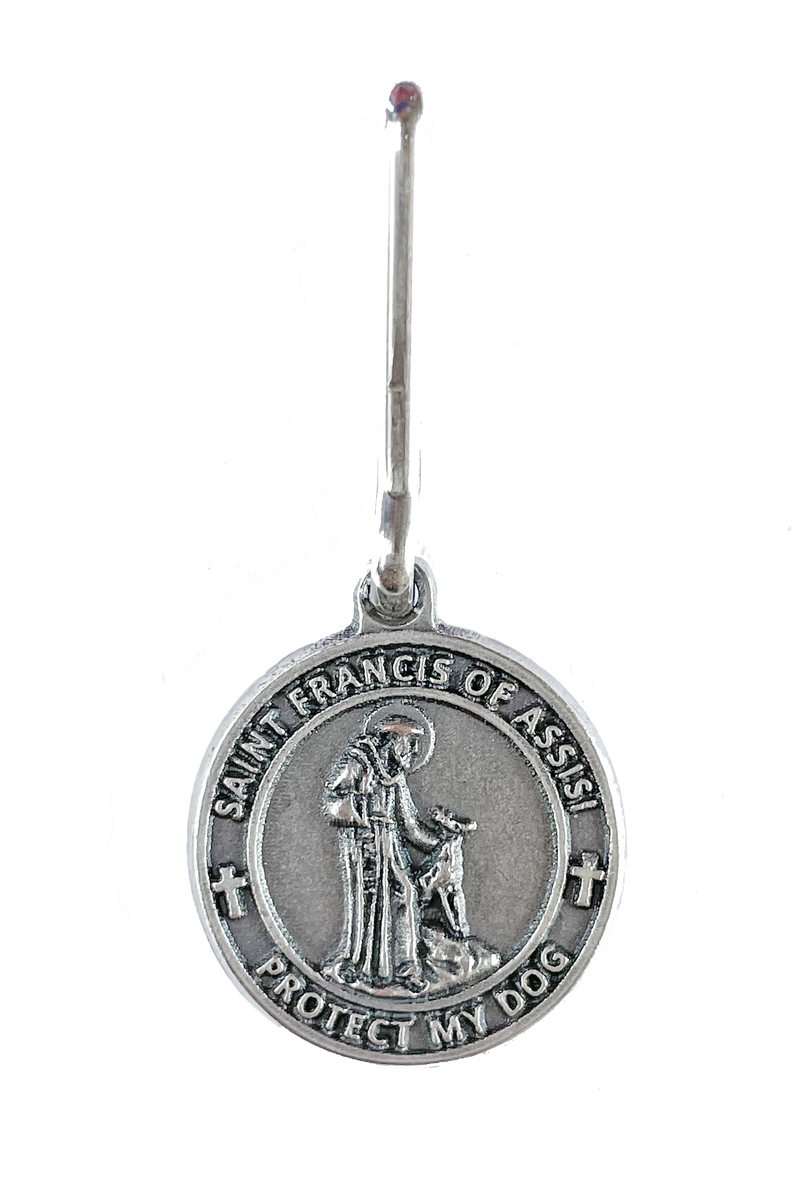St. Francis Pet Medal for Dog with Clasp