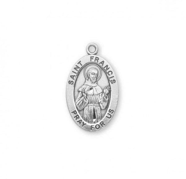 1.1" Patron Saint Francis of Assisi Oval Sterling Silver Medal – The ...