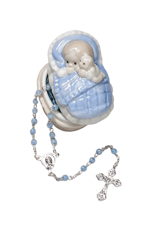 Baby Boy Box with Rosary