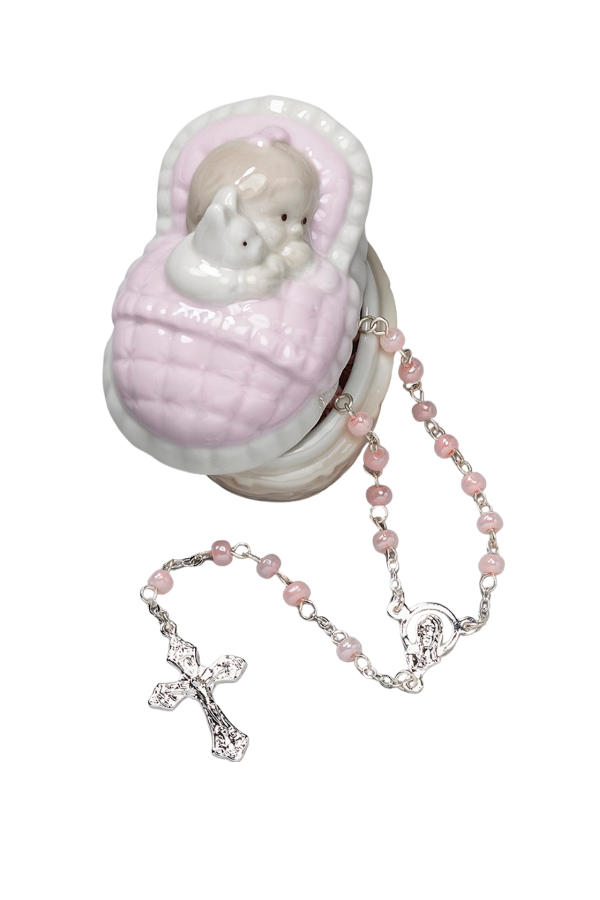 Baby Girl Box with Rosary