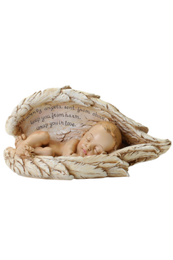 Sleeping Baby in Wings Figure