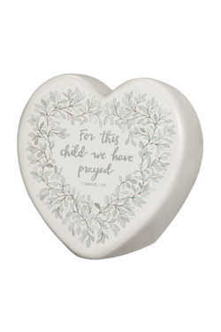 For This Child We Have Prayed Ceramic Heart Stand