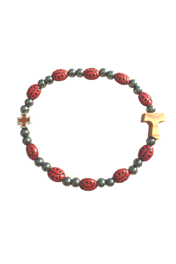 Ladybug Bracelet with Tau Cross