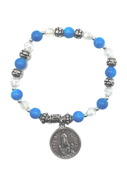 Our Lady of Fatima Italian Beaded Charm Bracelet