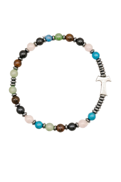 Multi-Color Stone Tau Bracelet – The Franciscan Store