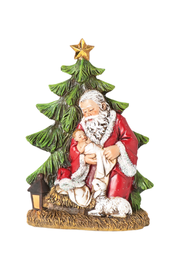 6.25" Kneeling Santa Figure