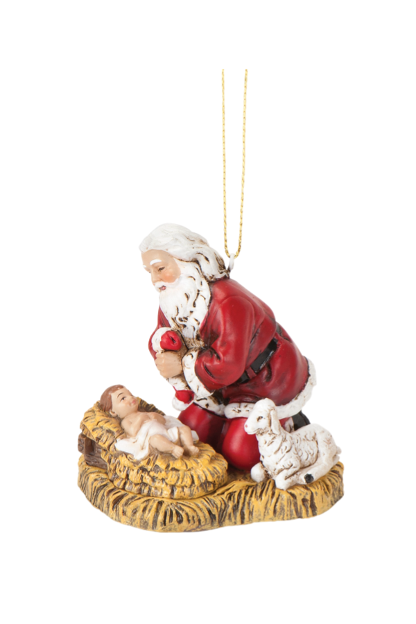 Kneeling Santa Christmas Ornament