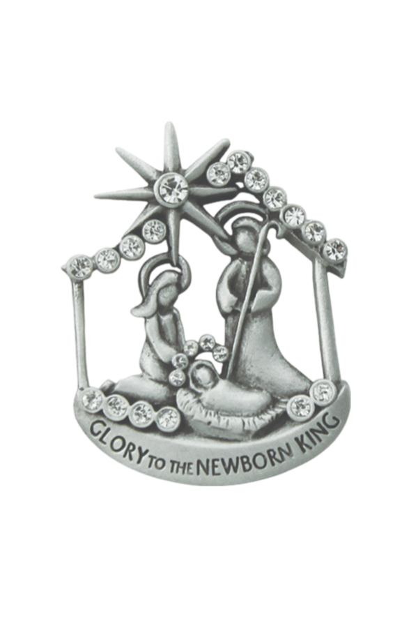 Crystal Nativity Pavé Pin