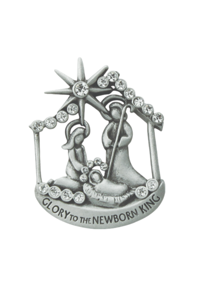 Crystal Nativity Pavé Pin – The Franciscan Store