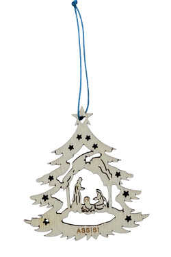 Wooden Nativity Ornament from Assisi
