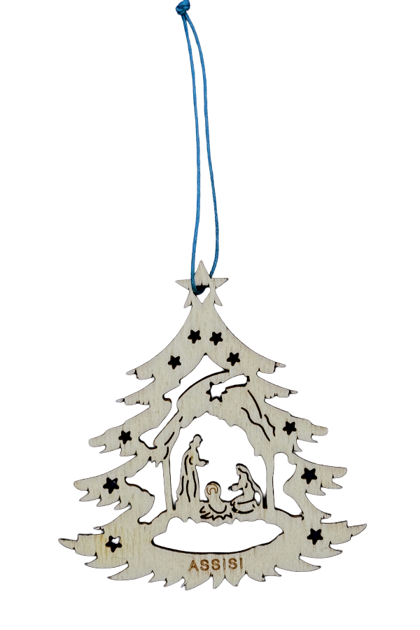 Wooden Nativity Ornament from Assisi