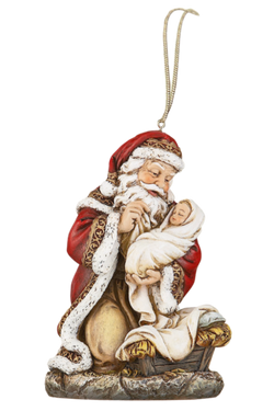 Adoring Santa Christmas Ornament