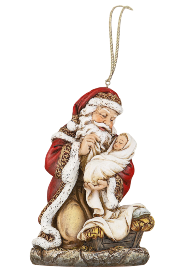 Adoring Santa Christmas Ornament