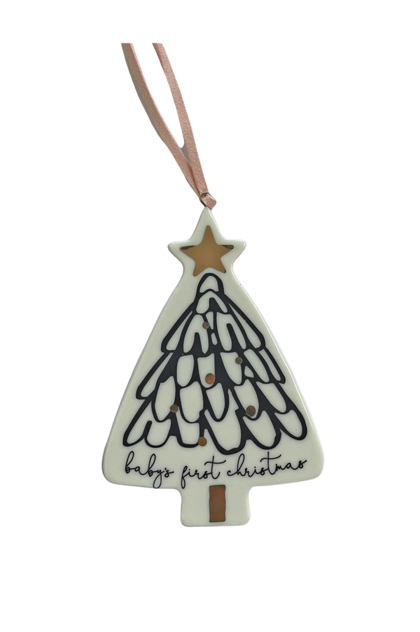 Baby's First Christmas Ornament - Pink Hanger