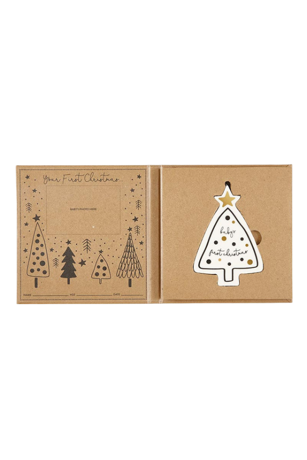 Baby's First Christmas Ornament - Black Hanger