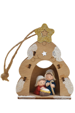 Handmade Holy Family Ornament <br> Tree