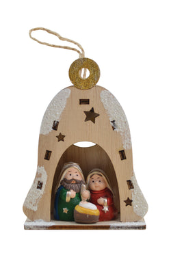 Handmade Holy Family Ornament <br> Bell