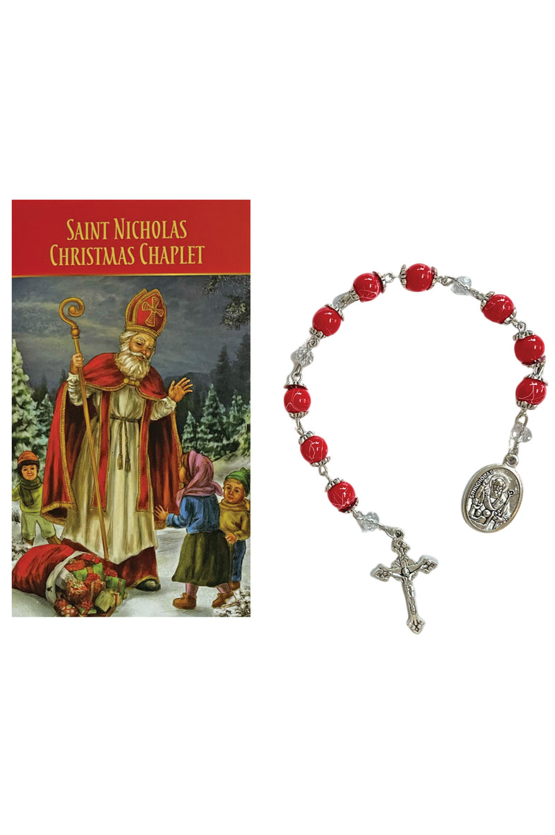 St. Nicholas Christmas Chaplet with Prayer Card