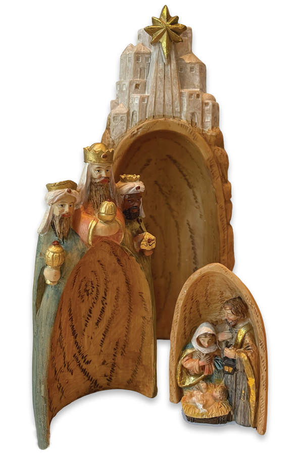 Three-Piece Nesting Bethlehem Nativity Set