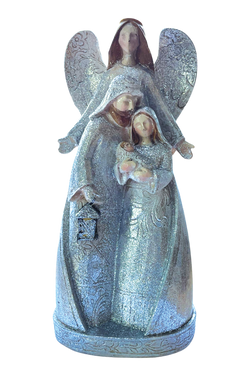 Holy Family Scene with Guardian Angel 10.25"