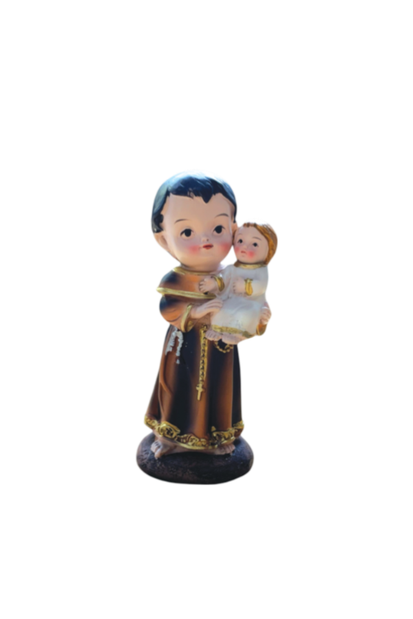 Miniature St. Anthony With Child Statue