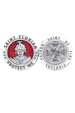 St. Florian Pocket Token - Red Enameled