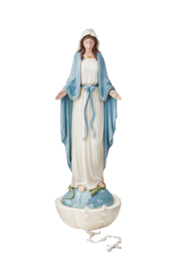 8" Our Lady of Grace Statue Rosary Holder