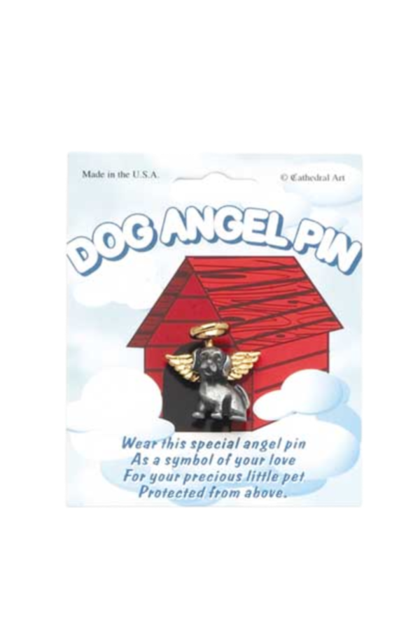 Dog Guardian Angel Lapel Pin