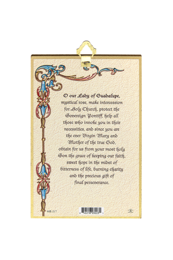 Gold Foil Our Lady of Guadalupe Mosaic Plaque – The Franciscan Store