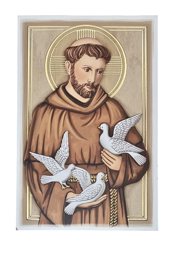 St. Francis Italian Wood Painting