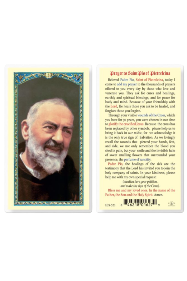 Saint Padre Pio Holy Card