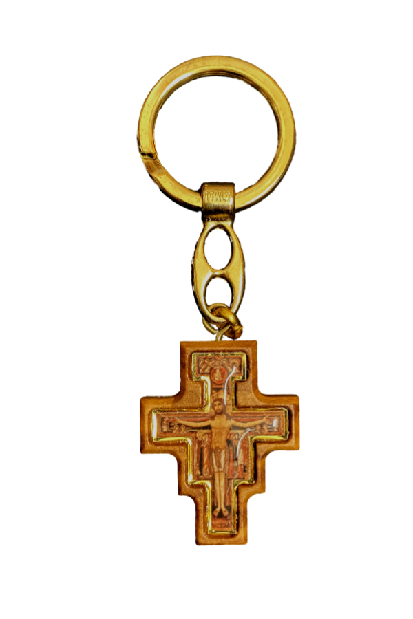 Epoxy San Damiano Key Ring