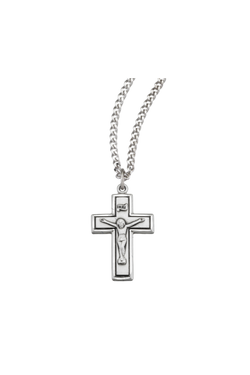 0.9" Sterling Silver Small Wide Crucifix