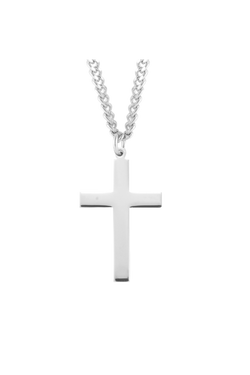 1.3" Sterling Silver High Polished Cross