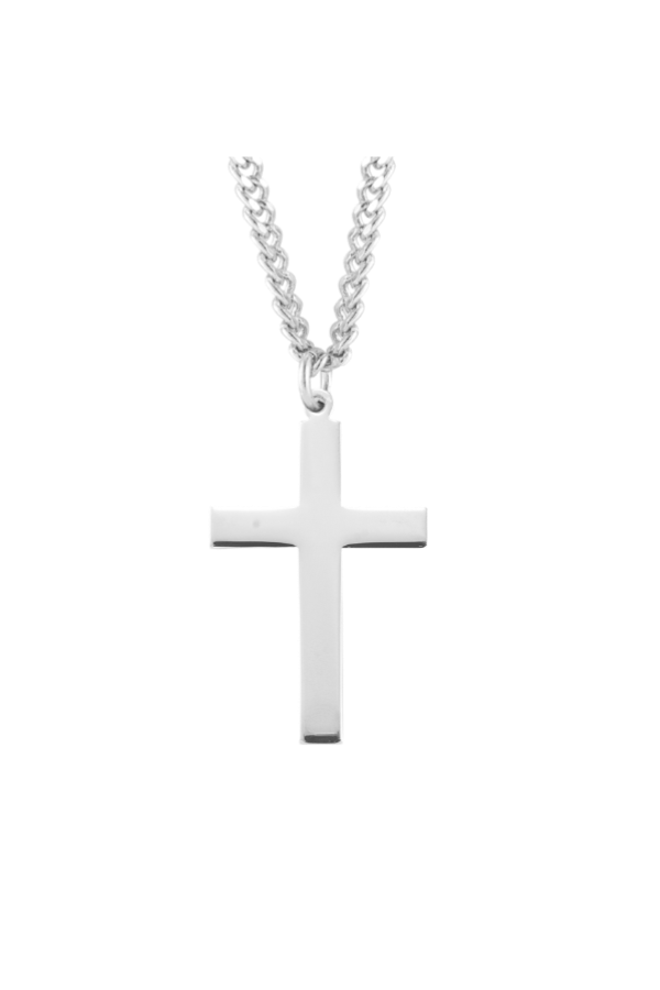 1.3" Sterling Silver High Polished Cross