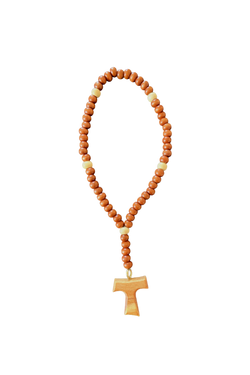 Tau Olive Wood Pocket Rosary