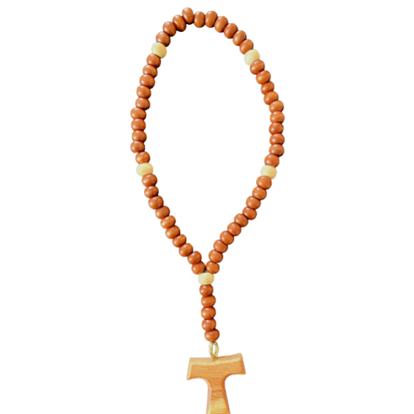 Tau Olive Wood Pocket Rosary – The Franciscan Store