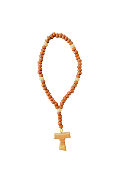 Tau Olive Wood Pocket Rosary – The Franciscan Store