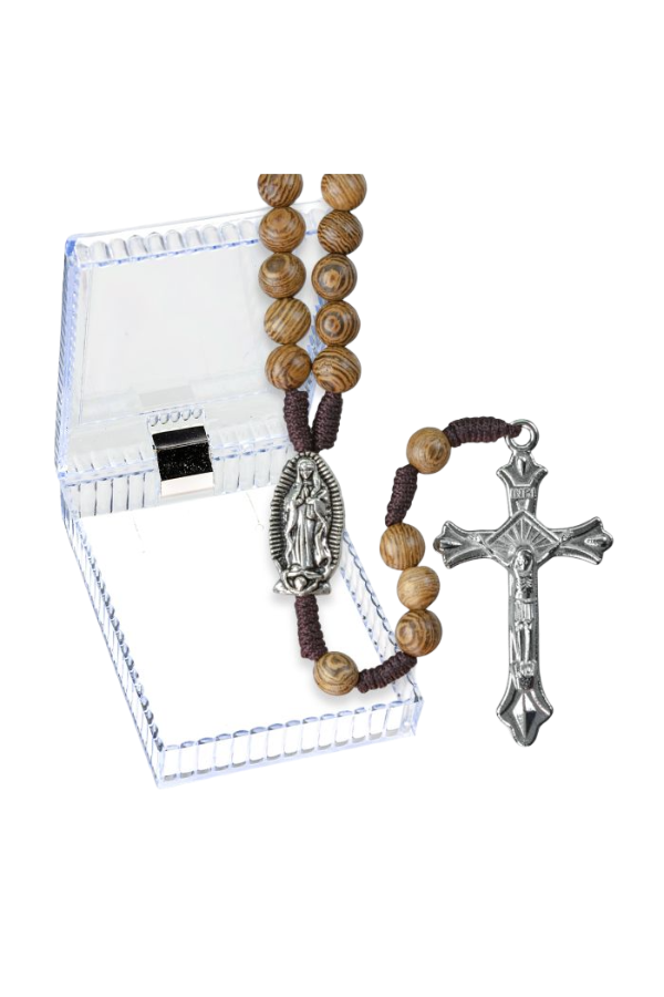 Our Lady of Guadalupe Wood Bead Rosary