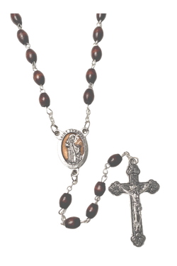 St. Francis Wood Bead Rosary