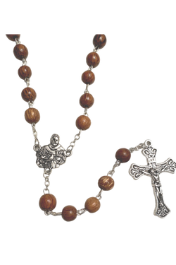 St. Francis Coconut Wood Rosary