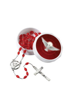 Come Holy Spirit Confirmation Rosary in Two-Piece Case