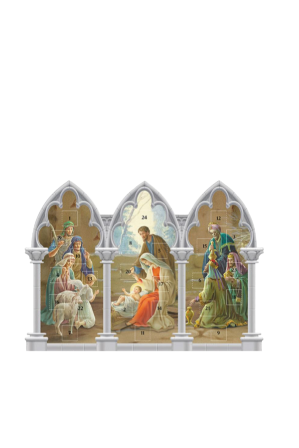 Triptych Standing Nativity Advent Calendar