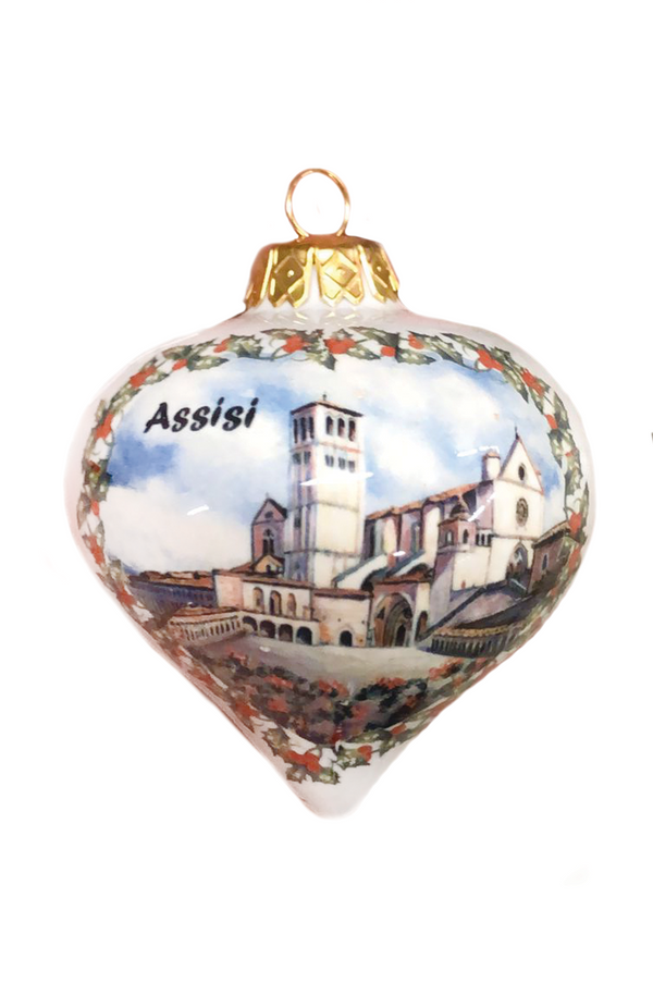 Assisi Heart-Shaped Christmas Ornament