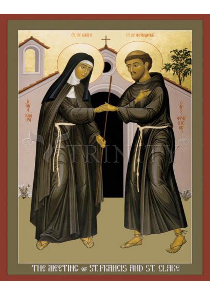 Meeting of St. Francis <br> and St. Clare Holy Card