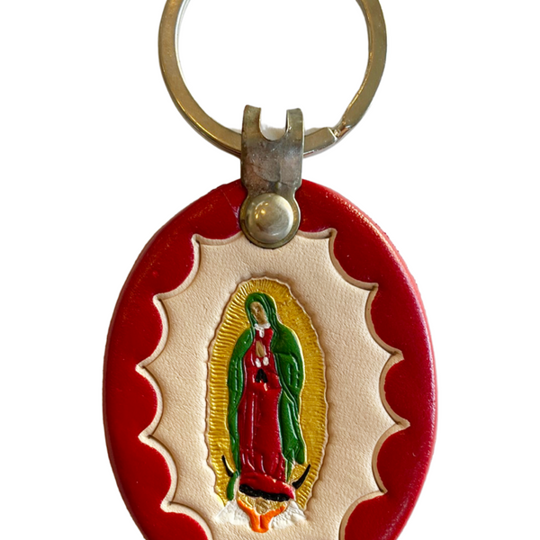 Our Lady of Guadalupe Leather Key Ring - Red – The Franciscan Store Our Lady of Guadalupe Leather Key Ring - Red – The Franciscan Store