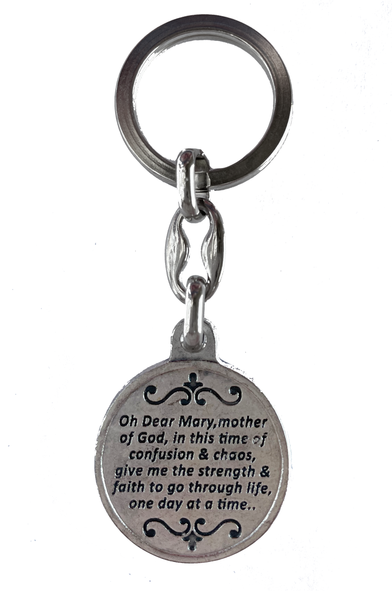 Our Lady of Grace Enamel Keyring (Made in Italy)