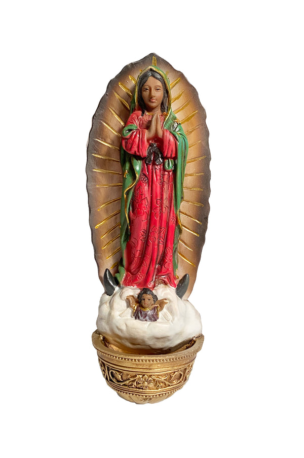 8" Our Lady of Guadalupe Holy Water Font