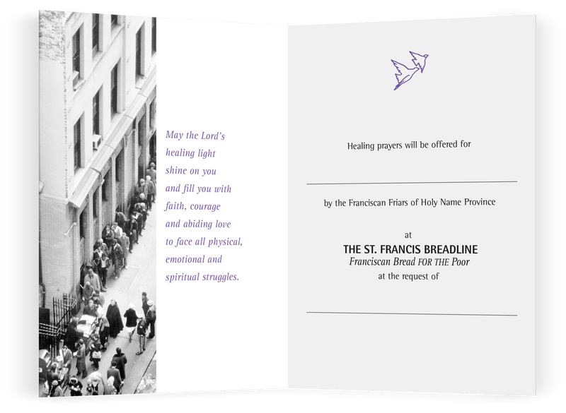 St. Francis Breadline: <br> Healing Card
